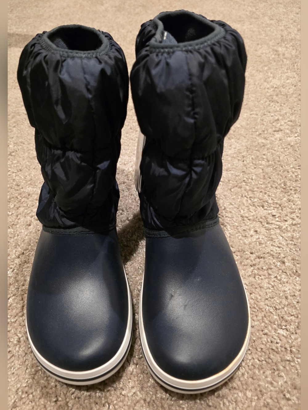 Crocs Women's Navy/White Winter Puff Boot (NWT) - Picture 2 of 10